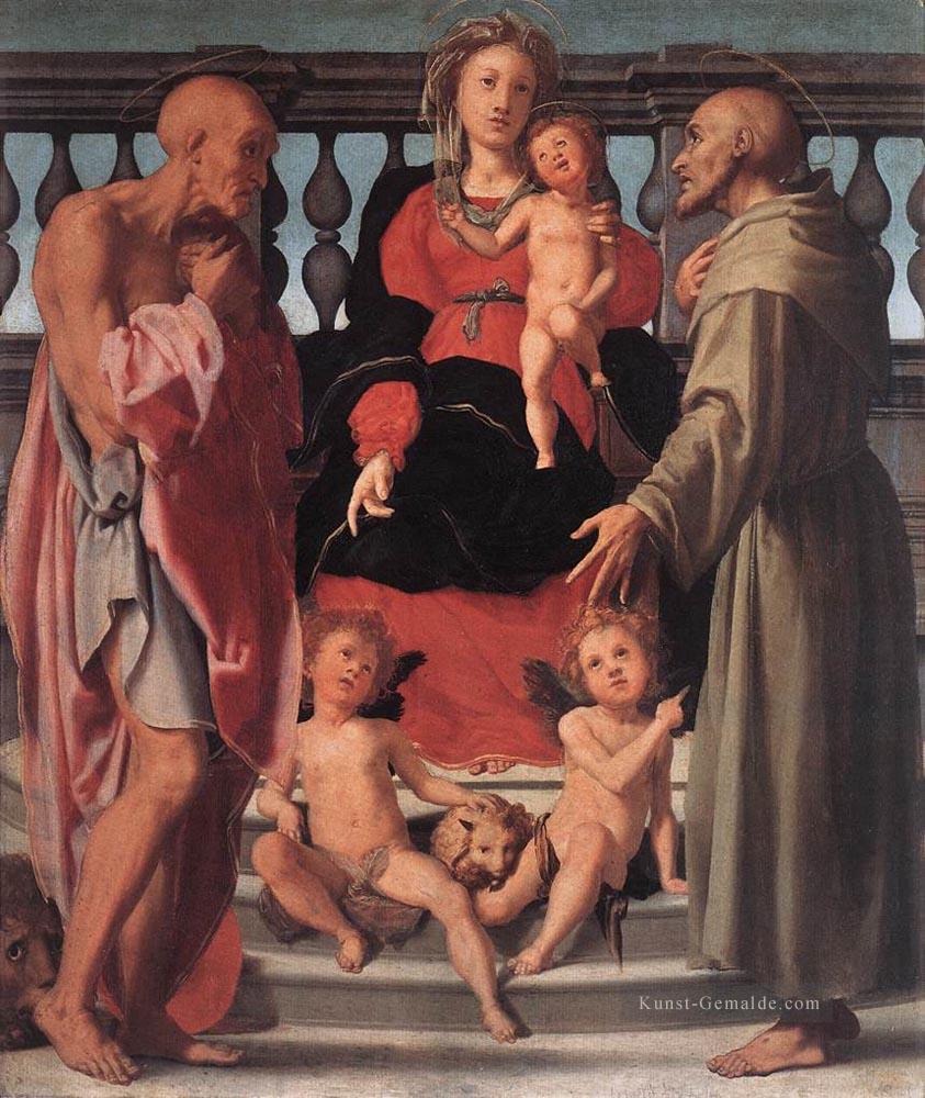 Madonna und Kind mit zwei Heiligen Porträtist Florentiner Manierismus Jacopo da Pontormo Ölgemälde